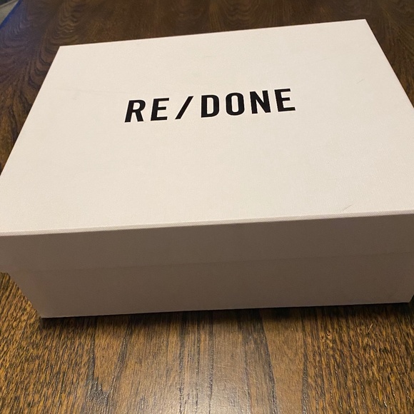 Re/Done Shearling Clog Cognac Suede - Picture 4 of 7